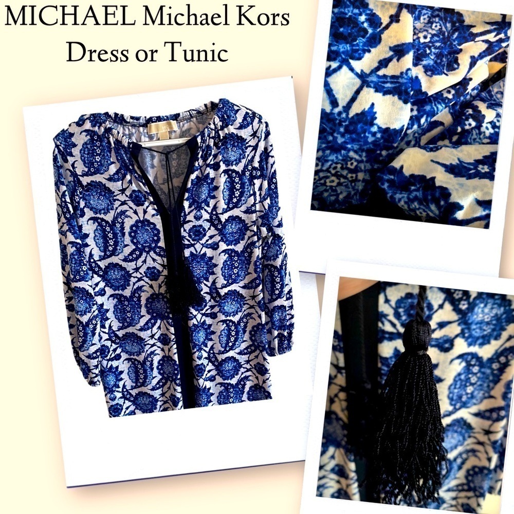 Michael Kors Dress, NWOT, Length 33.5”, Sz XS, Floral, Boho, Peasant, Artsy - Picture 13 of 14